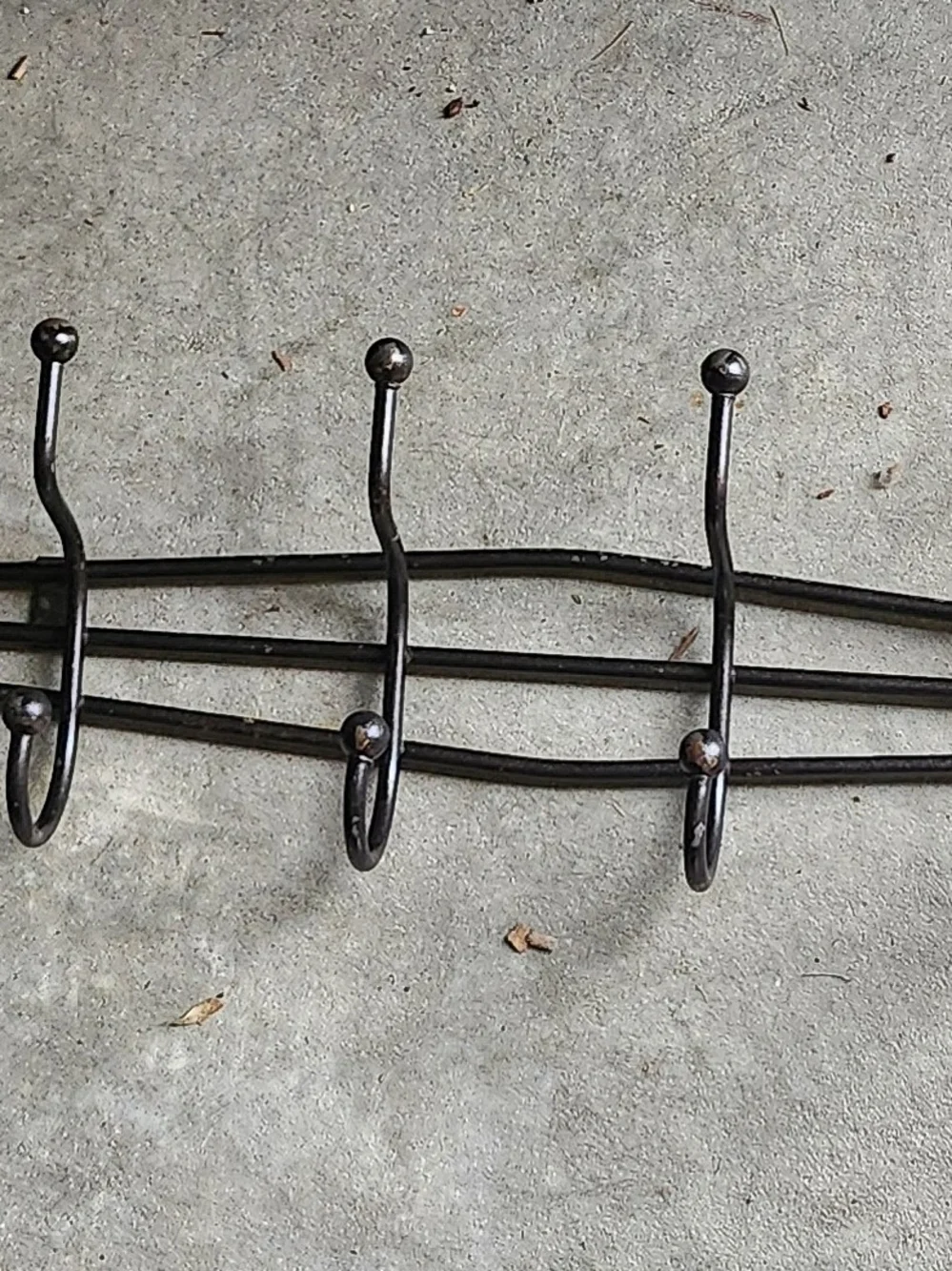 Metal Wall Hook Rack in Black - Brand Unspecified